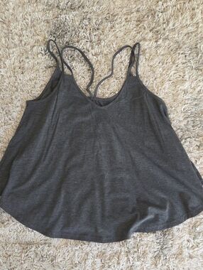 SHEIN Charcoal Double-Strap V-Neck Camisole